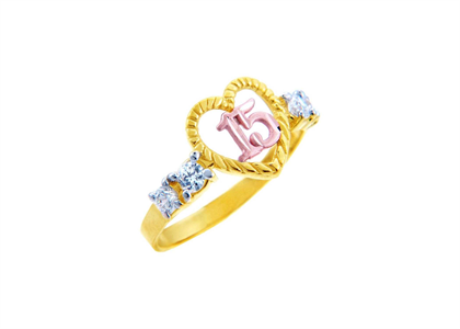 CZ Studded Numerical Ring
